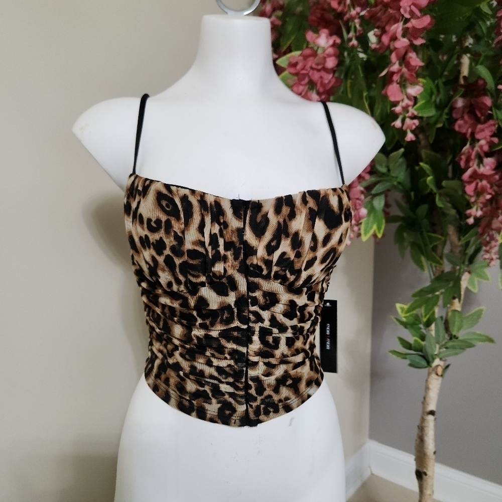NWT MOA MOA Leopard Print Cami Top Size M